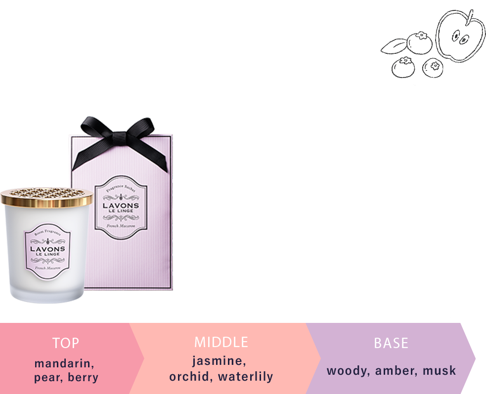 FRENCH MACARON mandarin pear・berry jasmine・orchid・waterlily woody・amber・musk