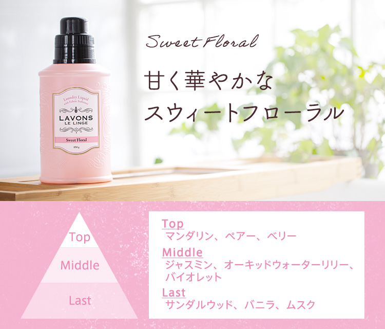 甘く華やかなスウィートフローラル