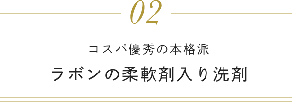 02 コスパ優秀の本格派 ラボンの柔軟剤入り洗剤